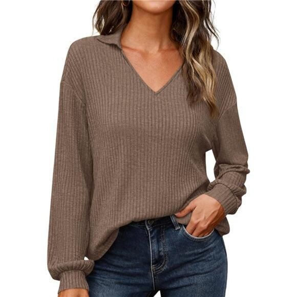 Long Sleeve Shirts for Women 2025 Fall Fashion Outfits Going Out Tops - Picture 1 of 5